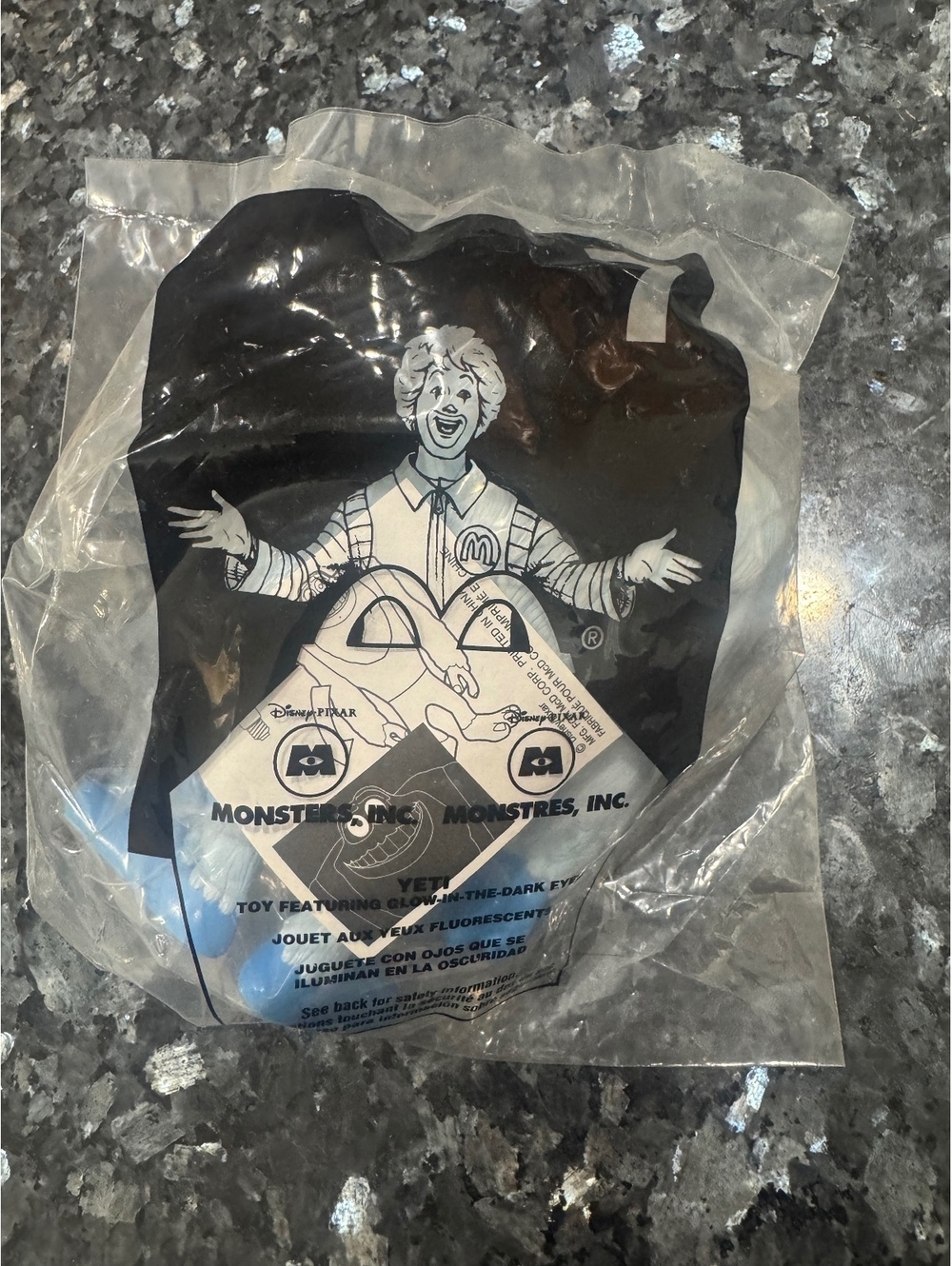 2001 McDonald's Monsters Inc. toy #7 Yeti new in bag